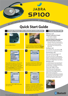 SP100 Quick Start Guide