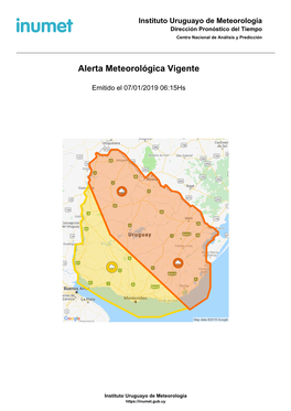 Alerta Meteorológica Vigente