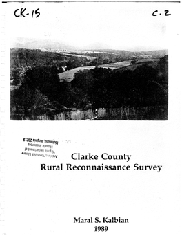 Clarke County Rural Reconnaissance Survey