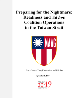 Readiness and Ad Hoc Coalition Operations in the Taiwan Strait