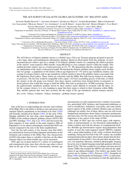 The Acs Survey of Galactic Globular Clusters. Vii.∗ Relative Ages