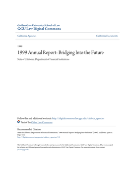 1999 Annual Report: Bridging Into the Future State of California