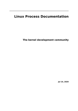 Linux Process Documentation