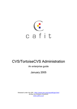 CVS/Tortoisecvs Administration