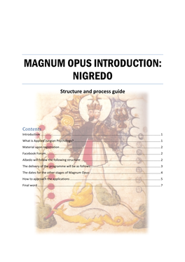 Magnum Opus Introduction: Nigredo