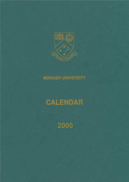 2000 Monash University Calendar Part 1