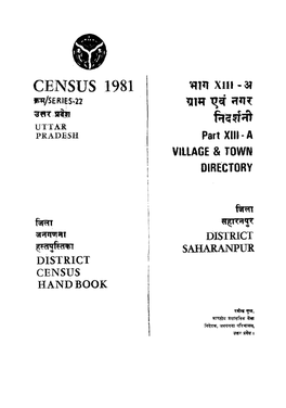 CENSUS 1981 \Lit} XIII - 31 P/SE R1eis~12 , , I 111