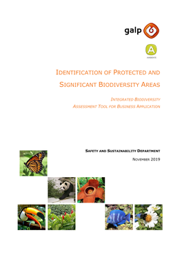 Identification of Protected and Significant Biodiversity Areas Integrated Biodiversity Assessment Tool for Business Application