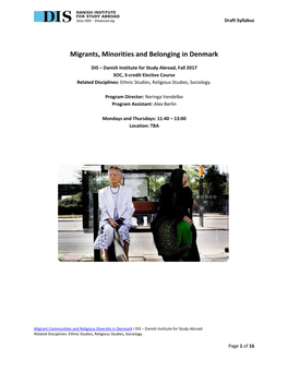 Migrants, Minorities and Belonging in Denmark