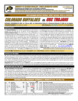 CU Football Notes