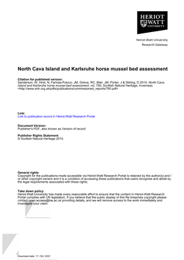 SNH Commissioned Report 760: North Cava Island and Karlsruhe