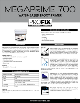 Megaprime 700 Water-Based Epoxy Primer