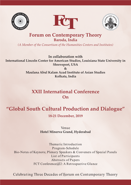 XXII International Conference on “Global South Cultural Production