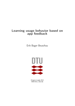 Learning Usage Behavior Based on App Feedback