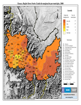 Oaxaca. Región Sierra Norte: Grado De Marginación Por Municipio, 2000