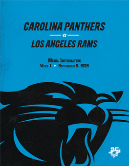 Carolina Panthers Vs LOS ANGELES RAMS