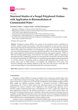 Structural Studies of a Fungal Polyphenol Oxidase with Application to Bioremediation of Contaminated Water †