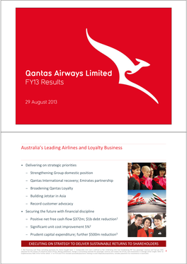 Qantas Airways Limited FY13 Results