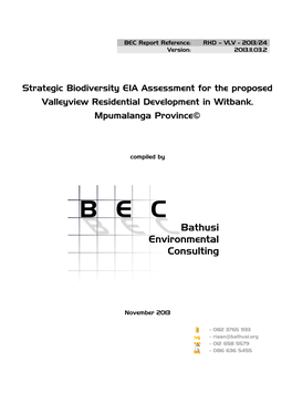 Bathusi Environmental Consulting Authority Reference N/A