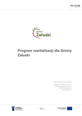 Program Rewitalizacji Dla Gminy Załuski