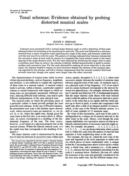 Tonal Schemas: Evidence Obtained by Probing Distorted Musical Scales