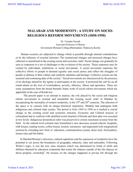 Religious Reform Movements (1850-1950)