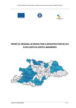 Proiectul Regional De Dezvoltare a Infrastructurii De Apa Si Apa Uzata in Judetul Mramures