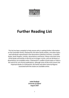 Further Reading List