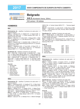 Campeonato De Europa En Pista Cubierta