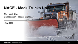 NACE - Mack Trucks Update