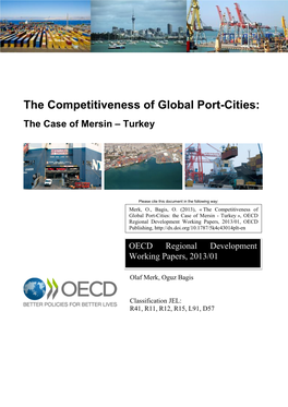 The Competitiveness of Global Port-Cities: the Case of Mersin – Turkey