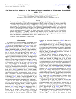 On Neutron Star Mergers As the Source of R-Process-Enhanced Metal-Poor Stars in the Milky Way