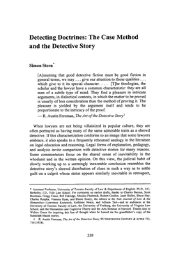 The Case Method and the Detective Story