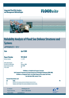 Reliability Analysis of Flood Sea Defence Structures and Systems APPENDICES 1 to 5