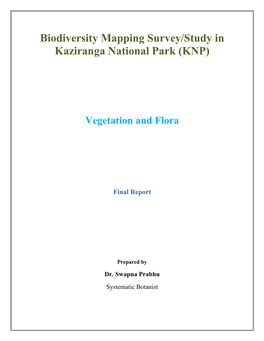 Biodiversity Mapping Survey/Study in Kaziranga National Park (KNP)