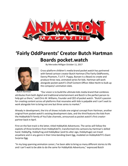 'Fairly Oddparents' Creator Butch Hartman Boards Pocket.Watch