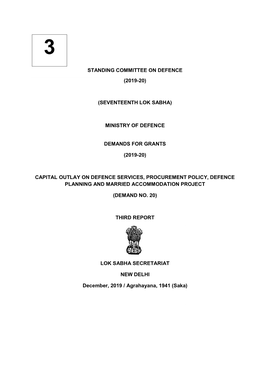 Standing Capital Outlay on Defence S Planning And