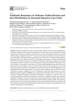 Antibiotic Resistance of Airborne Viable Bacteria and Size Distribution in Neonatal Intensive Care Units