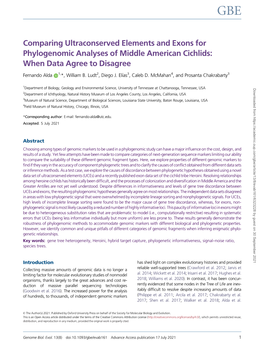 Comparing Ultraconserved Elements and Exons for Phylogenomic Analyses of Middle American Cichlids: When Data Agree to Disagree