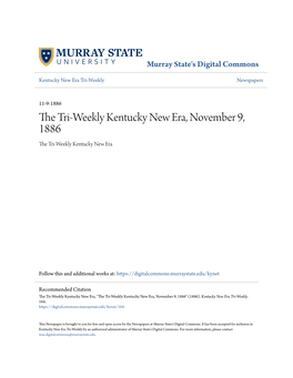 The Tri-Weekly Kentucky New Era, November 9, 1886