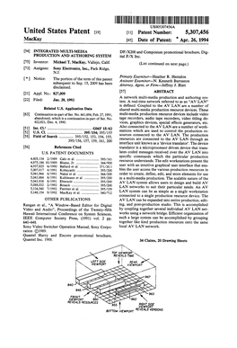 United States Patent (19) (11) Patent Number: 5,307,456 Mackay 45 Date of Patent: K Apr