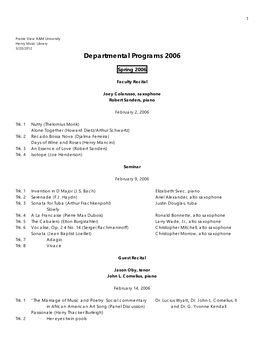 Departmental Programs 2006