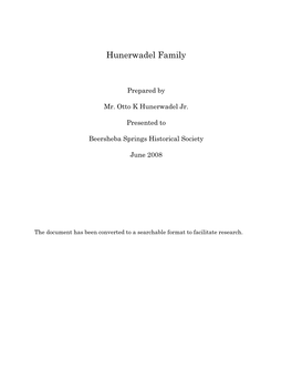 Hunerwadel Family