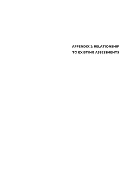 Appendix 2 Relationship to Existing Assessments 179Kb