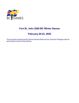 Fort St. John 2020 BC Winter Games February 20