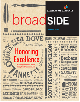 Honoring Excellence the Library Reflects on 15 Years of Literary Awards Celebrations, P