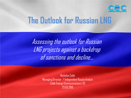 The Outlook for Russian LNG