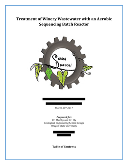 Treatment of Winery Wastewater with an Aerobic Sequencing Batch Reactor