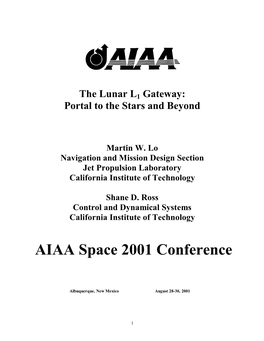 AIAA Space 2001 Conference