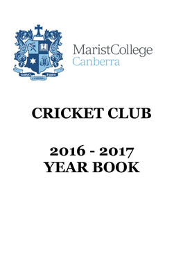 Cricket Club 2016-2017 Year Book